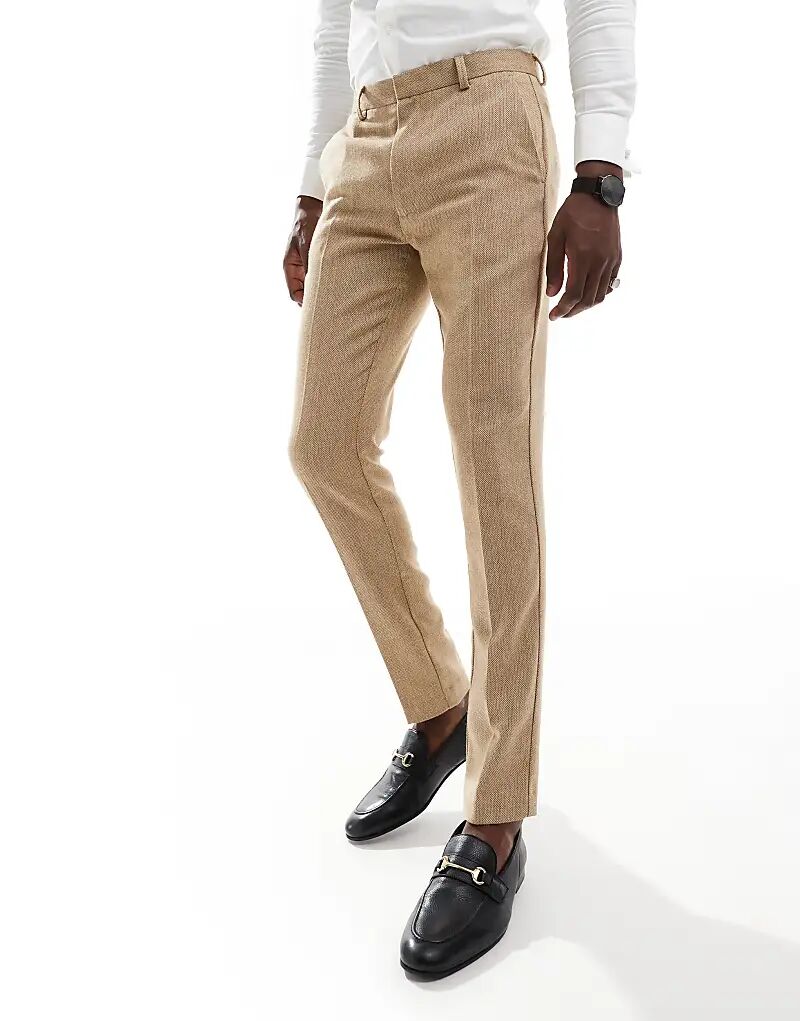 Узкие шерстяные брюки ASOS DESIGN с текстурой «рогожка» карамельного цвета
Узкие шерстяные брюки ASOS DESIGN с текстурой «рогожка» карамельного цвета