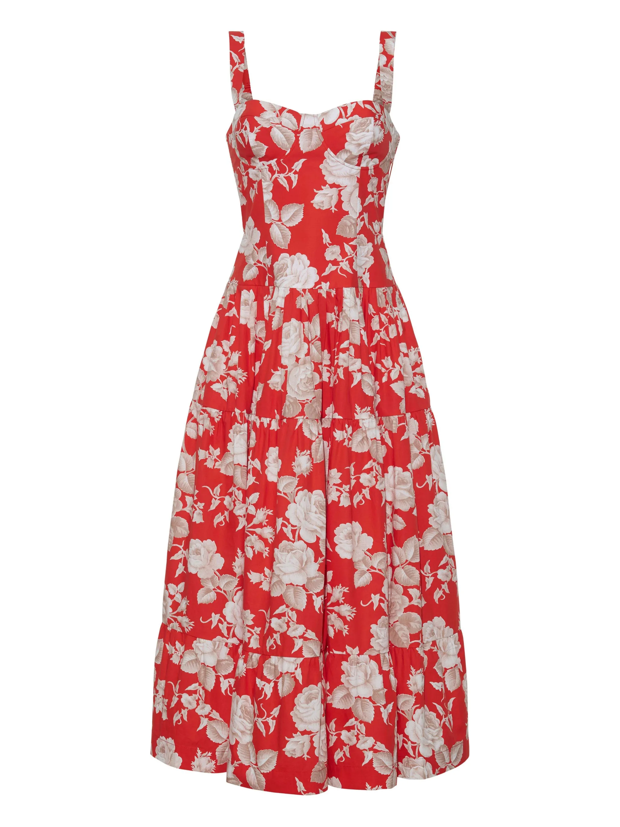 Ярусное платье миди Santiago Cara Cara, красный
Ярусное платье миди Santiago Cara Cara, красный