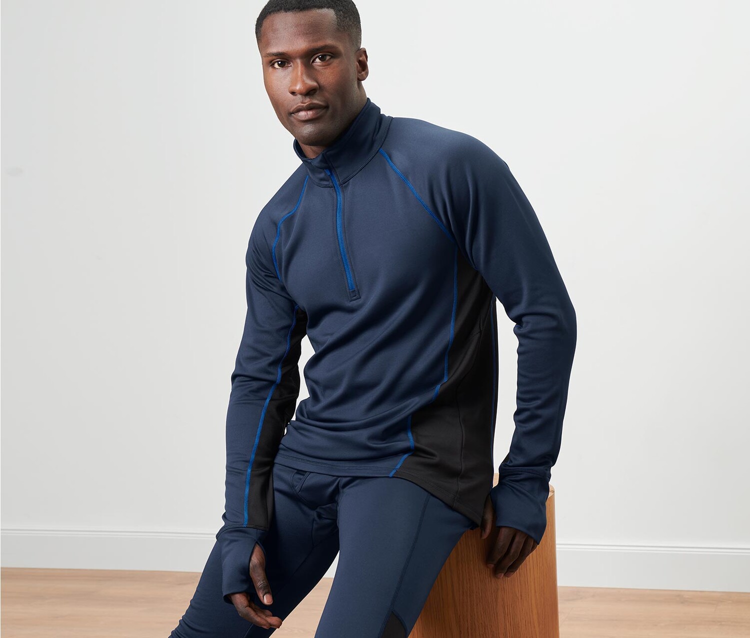 Термальная функциональная рубашка Tchibo, темно-синий, черный 
Термальная функциональная рубашка Tchibo, темно-синий, черный