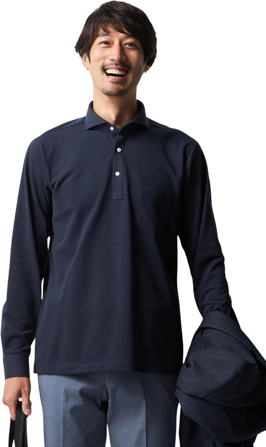 Рубашка-поло с длинными рукавами ORIHICA, комфортная эластичная ткань, дезодорирующая, застежка спереди, можно носить с галстуком, выбор расцветок, для деловых мужчин, темно-синий
Рубашка-поло с длинными рукавами ORIHICA, комфортная эластичная ткань, дезодорирующая, застежка спереди, можно носить с галстуком, выбор расцветок, для деловых мужчин, темно-синий