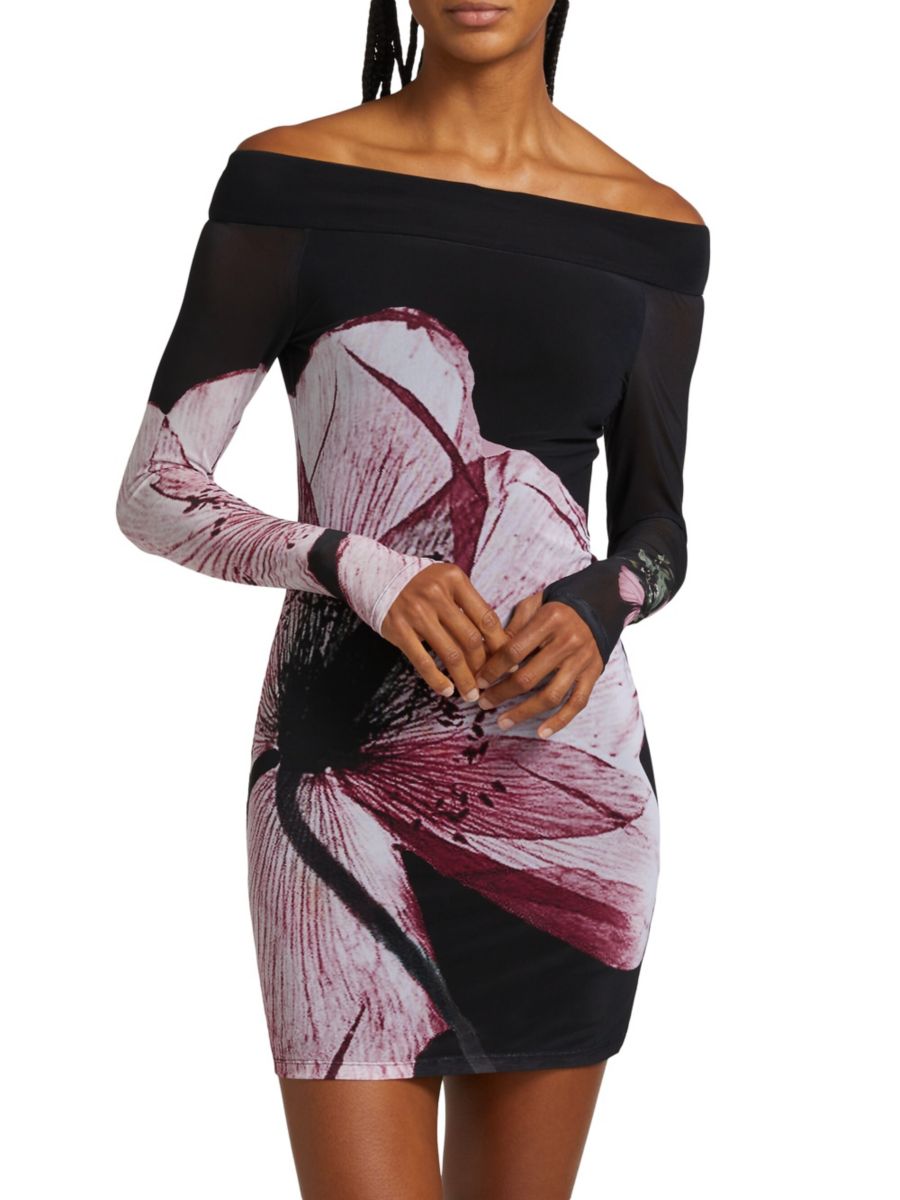 Мини-платье Dorinda с открытыми плечами Alice + Olivia, черный мульти
Мини-платье Dorinda с открытыми плечами Alice + Olivia, черный мульти