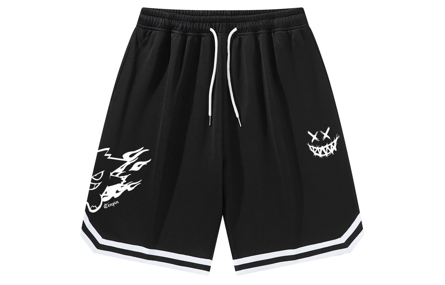 Eslite Cenpin свободные повседневные шорты на шнуровке из двух частей с принтом «пламенный дьявол», одинаковый стиль для мужчин и женщин, цвет Black
Eslite Cenpin свободные повседневные шорты на шнуровке из двух частей с принтом «пламенный дьявол», одинаковый стиль для мужчин и женщин, цвет Black