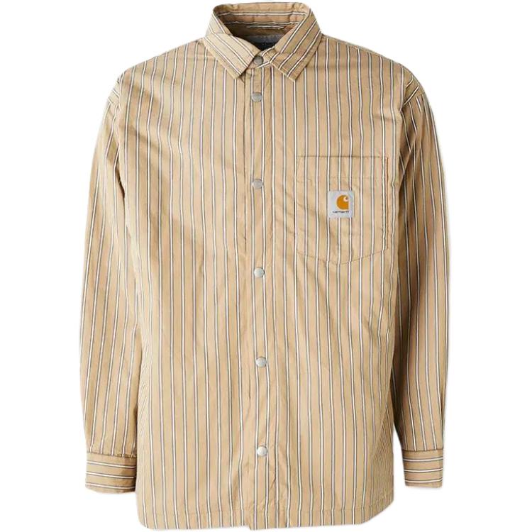 Рубашка-куртка с длинными рукавами в полоску Carhartt Wip, коричневый
Рубашка-куртка с длинными рукавами в полоску Carhartt Wip, коричневый