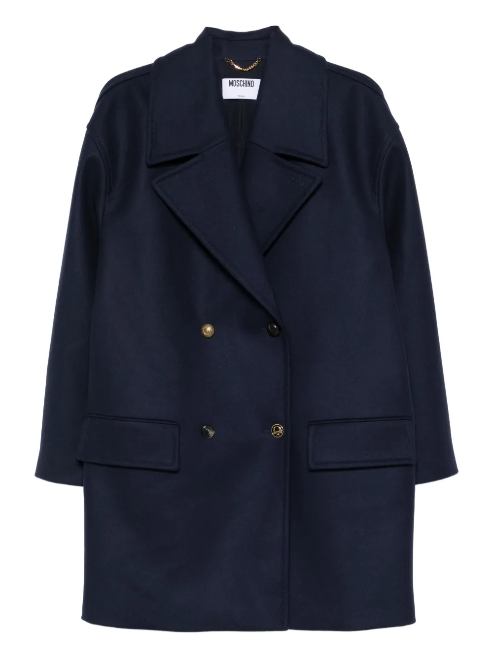 Двубортное пальто Moschino, синий
Двубортное пальто Moschino, синий