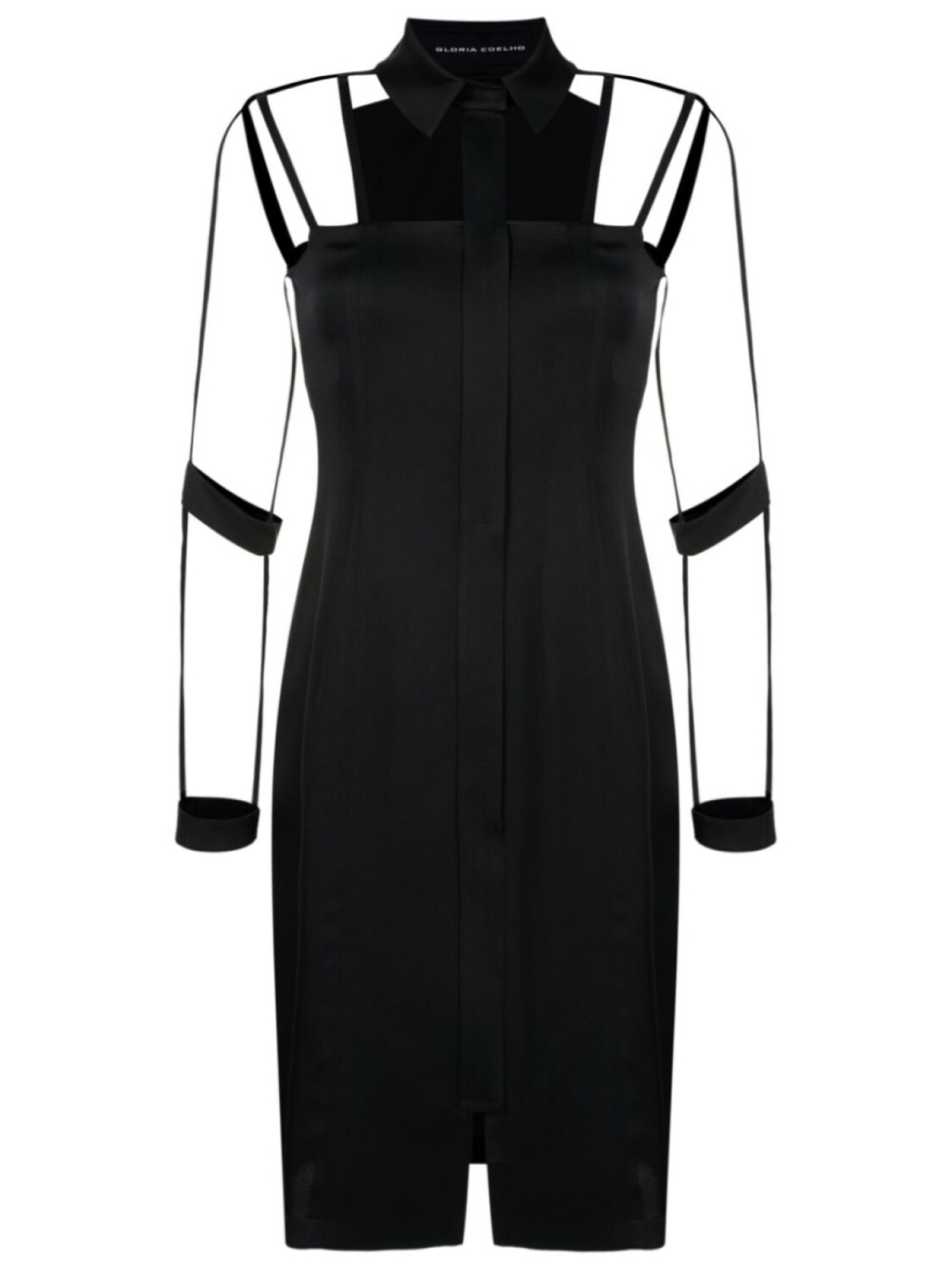 Платье-рубашка Optical Illusion длины миди Gloria Coelho, черный
Платье-рубашка Optical Illusion длины миди Gloria Coelho, черный