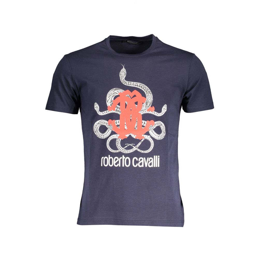 Синяя хлопковая футболка Roberto Cavalli, синий
Синяя хлопковая футболка Roberto Cavalli, синий