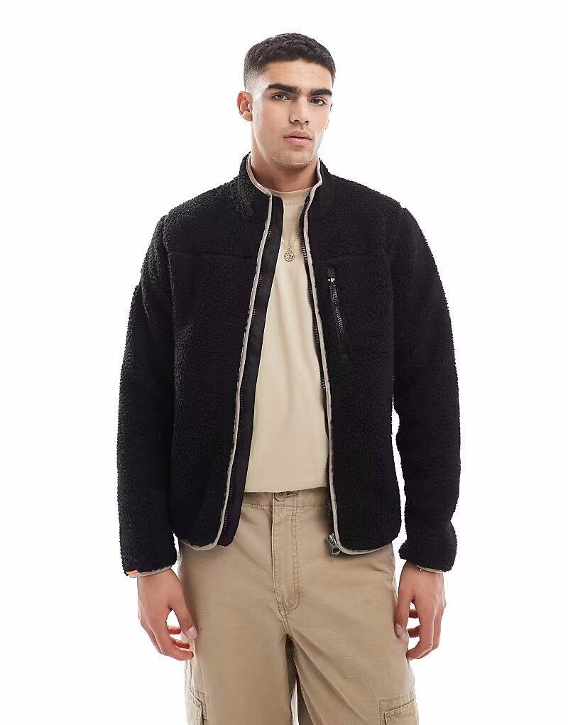 Флисовая кофта Outdoor с застежкой-молнией контрастного черного цвета Superdry
Флисовая кофта Outdoor с застежкой-молнией контрастного черного цвета Superdry