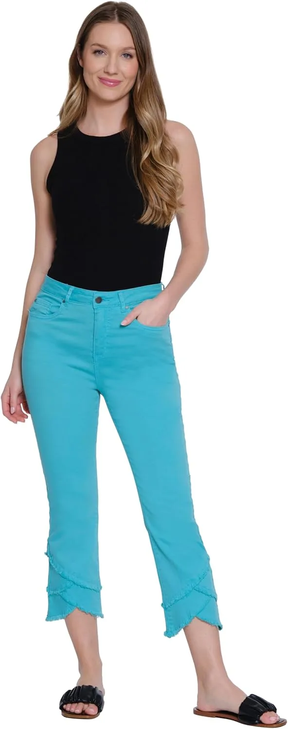 TRU Luxe женские джинсы кроп с ярусным краем
TRU Luxe женские джинсы кроп с ярусным краем