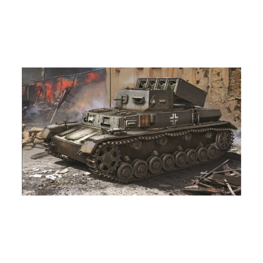 Raketenwerfer auf Farhgestell Pz.Kpfw.IV, Dragon Models - '39 to '45 Series - Germany (1:35)
Raketenwerfer auf Farhgestell Pz.Kpfw.IV, Dragon Models - '39 to '45 Series - Germany (1:35)