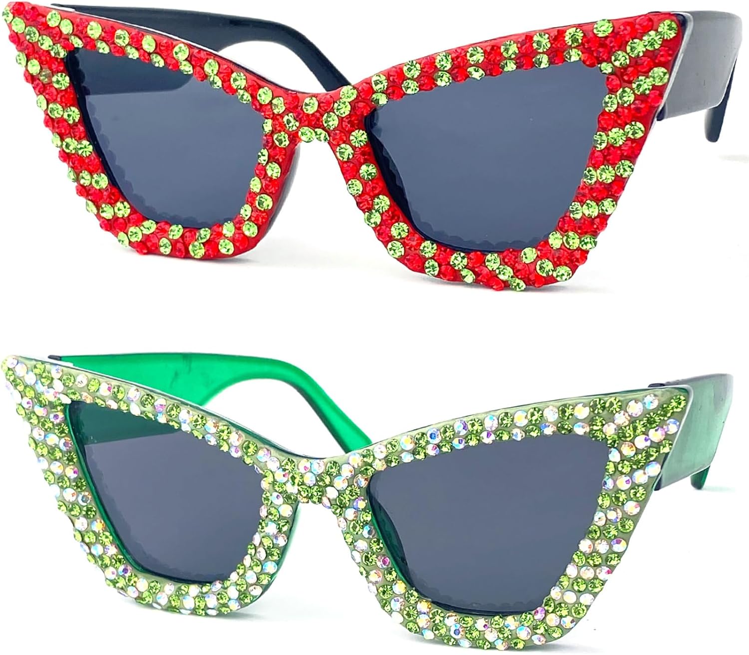 Крупные солнцезащитные очки с блестящими стразами для женщин, защита UV400, модель «кошачий глаз», модные очки в стиле стритстайл для вечеринок mincl, 2pcs-green&black
Крупные солнцезащитные очки с блестящими стразами для женщин, защита UV400, модель «кошачий глаз», модные очки в стиле стритстайл для вечеринок mincl, 2pcs-green&black