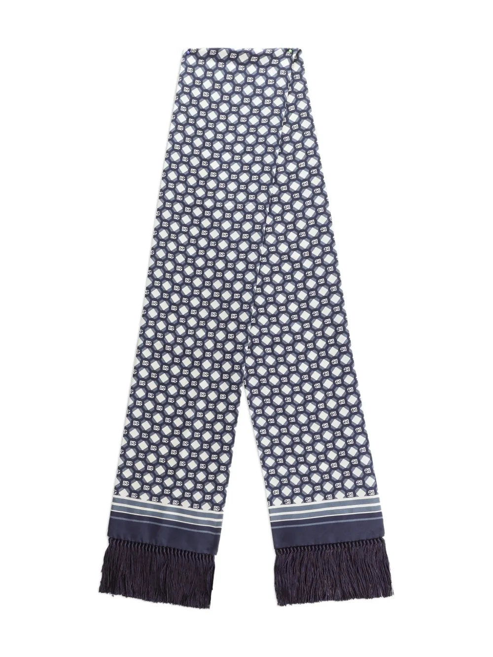 Шарф с геометричным узором и бахромой DOLCE & GABBANA, синий
Шарф с геометричным узором и бахромой DOLCE & GABBANA, синий