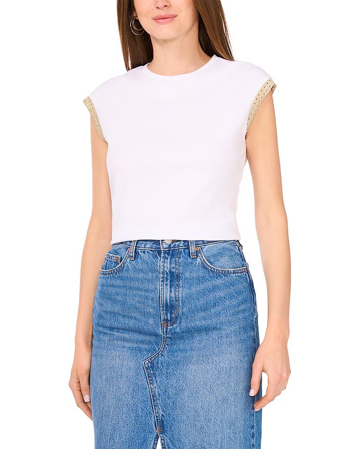 Топ с вязаным кружевом VINCE CAMUTO, белый
Топ с вязаным кружевом VINCE CAMUTO, белый