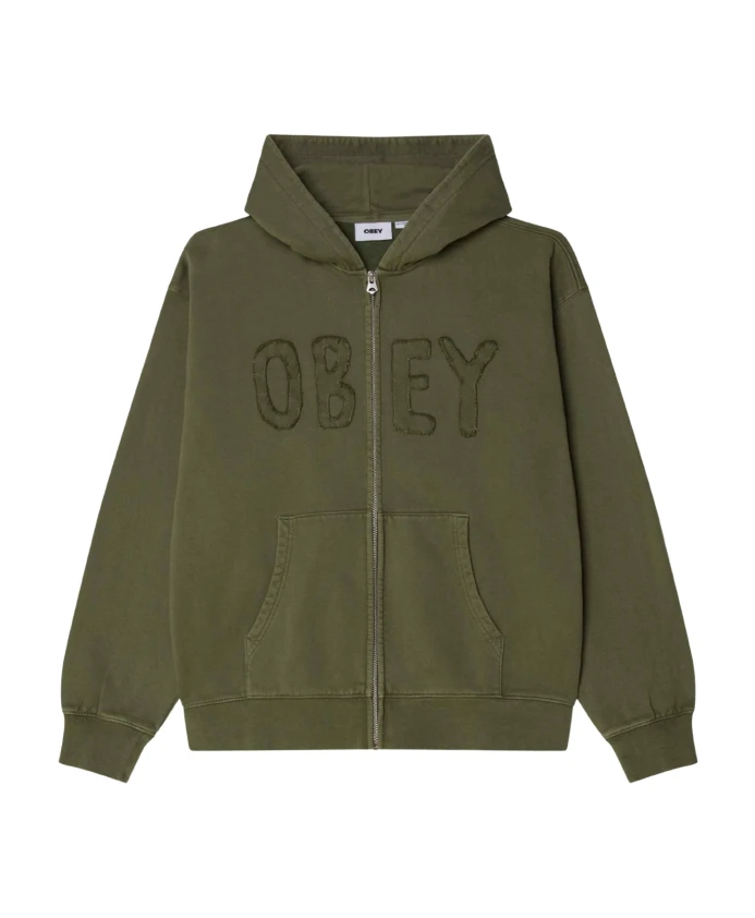 Гибридная выцветшая толстовка на молнии Obey, зеленый
Гибридная выцветшая толстовка на молнии Obey, зеленый