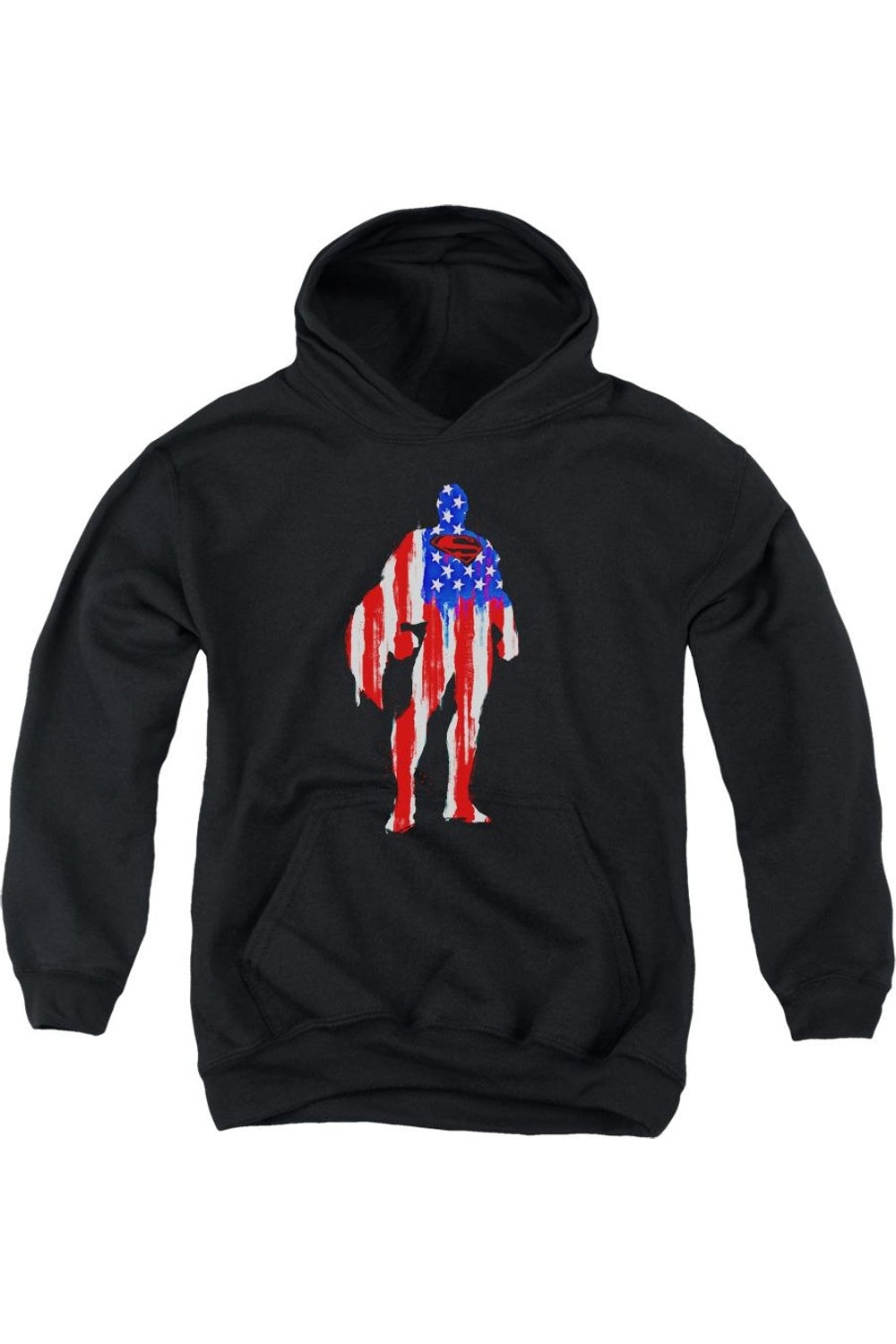 Молодежная толстовка с капюшоном и силуэтом флага Супермена Gildan, черный
Молодежная толстовка с капюшоном и силуэтом флага Супермена Gildan, черный