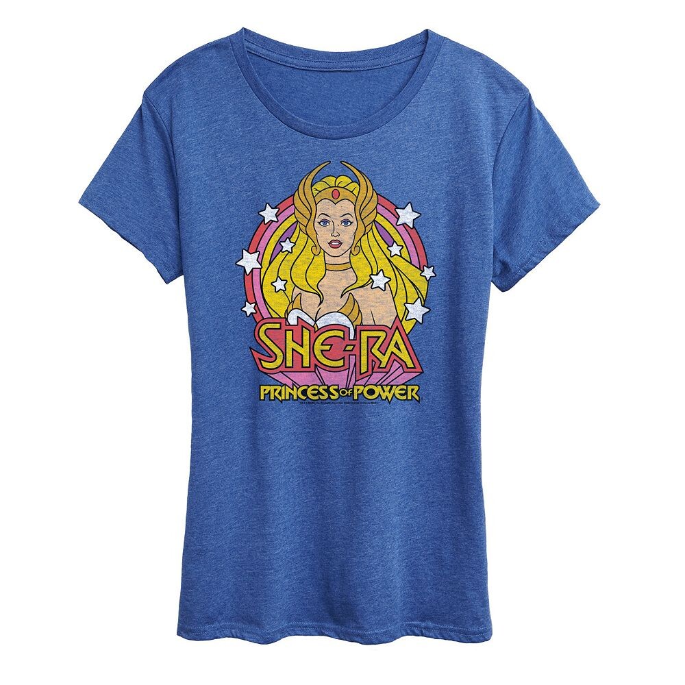 Женская футболка She-Ra со звездами и рисунком Licensed Character, цвет Heather Royal Blue 
Женская футболка She-Ra со звездами и рисунком Licensed Character, цвет Heather Royal Blue