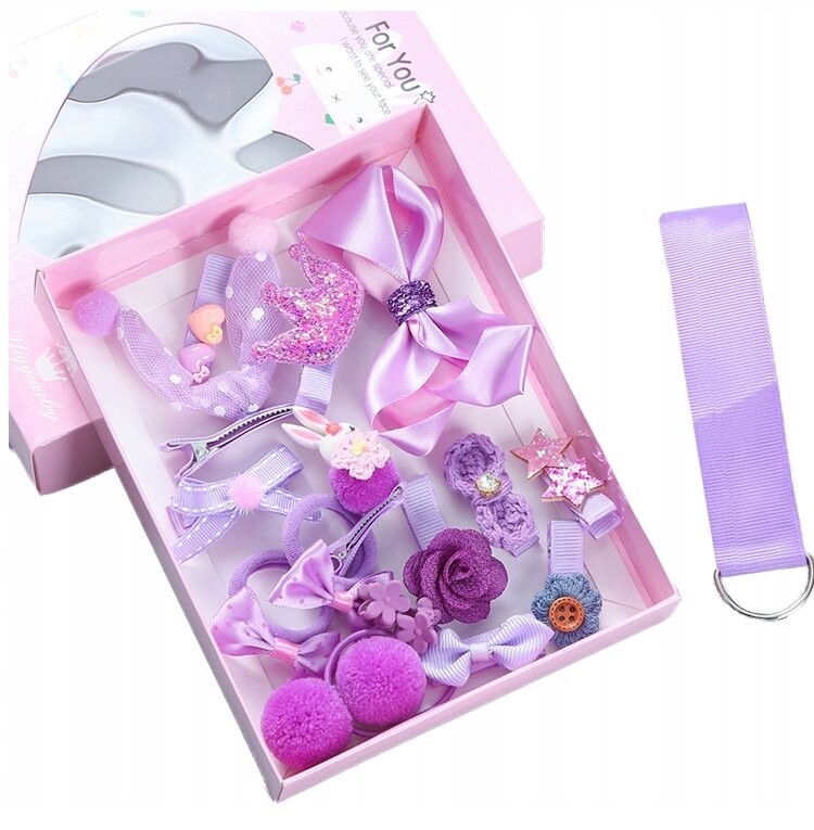 Korbi, Набор резинок и заколок для волос для девочек 6 шт
Korbi, Набор резинок и заколок для волос для девочек 6 шт