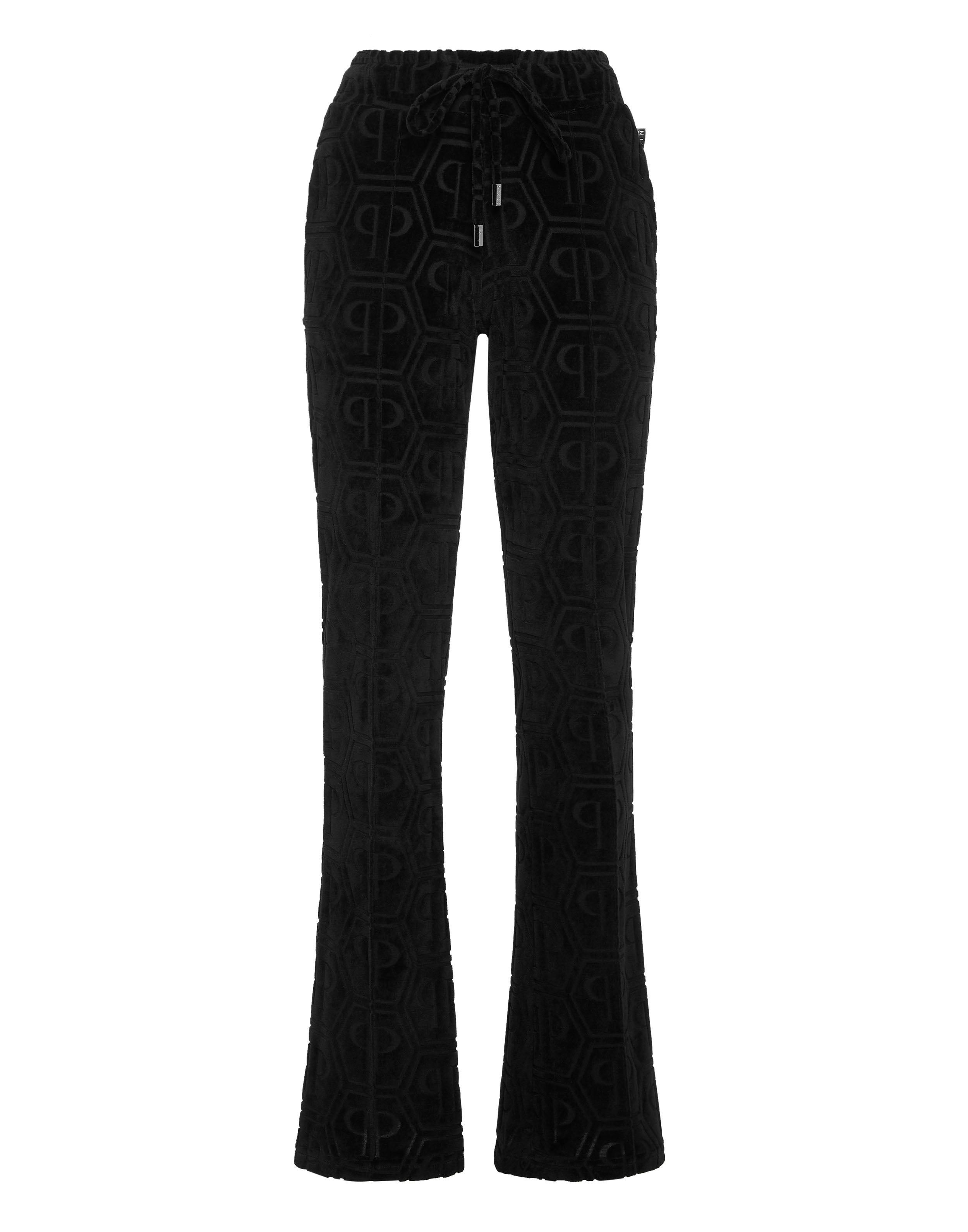 Расклешенные спортивные брюки с жаккардовой монограммой Philipp Plein, черный
Расклешенные спортивные брюки с жаккардовой монограммой Philipp Plein, черный