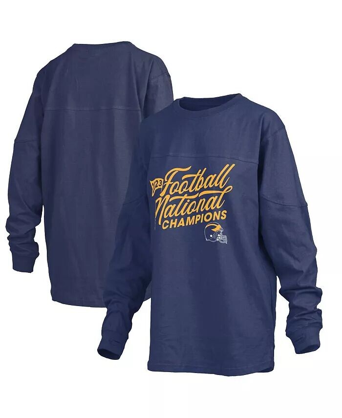 Женская темно-синяя футболка Michigan Wolverines College Football Playoff 2023 National Champions The Big Shirt, футболка оверсайз с длинными рукавами Pressbox, синий
Женская темно-синяя футболка Michigan Wolverines College Football Playoff 2023 National Champions The Big Shirt, футболка оверсайз с длинными рукавами Pressbox, синий
