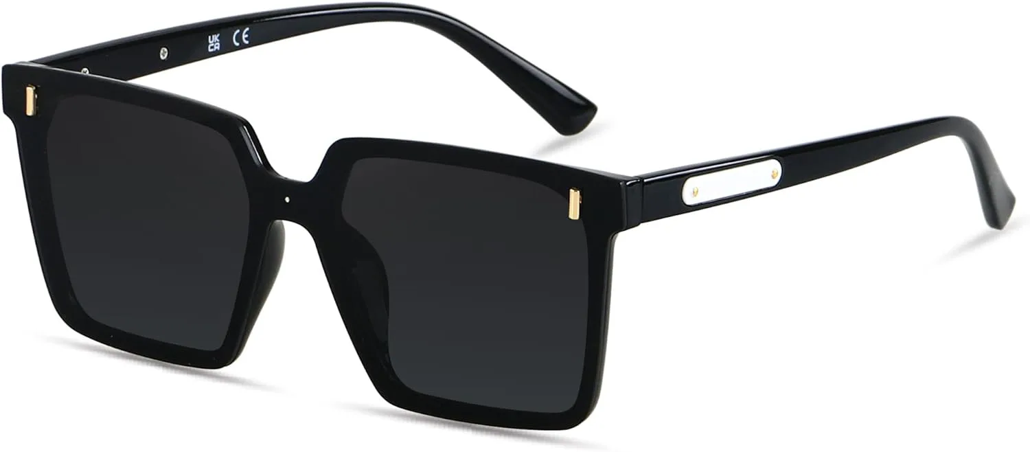 Современные большие квадратные солнцезащитные очки LYZOIT для женщин и мужчин, в стиле ретро, без оправы, с защитой от УФ-излучения, Black | Black Lens
Современные большие квадратные солнцезащитные очки LYZOIT для женщин и мужчин, в стиле ретро, без оправы, с защитой от УФ-излучения, Black | Black Lens