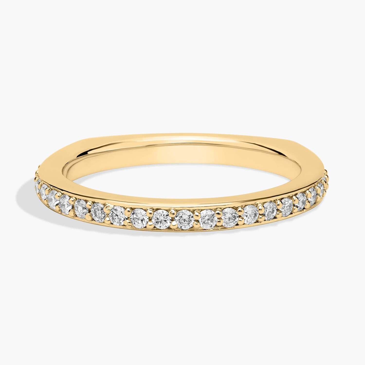 Обручальное кольцо Bella Vaughan с бриллиантами в форме евро-шины из 18-каратного желтого золота (3/8 карата). Blue Nile