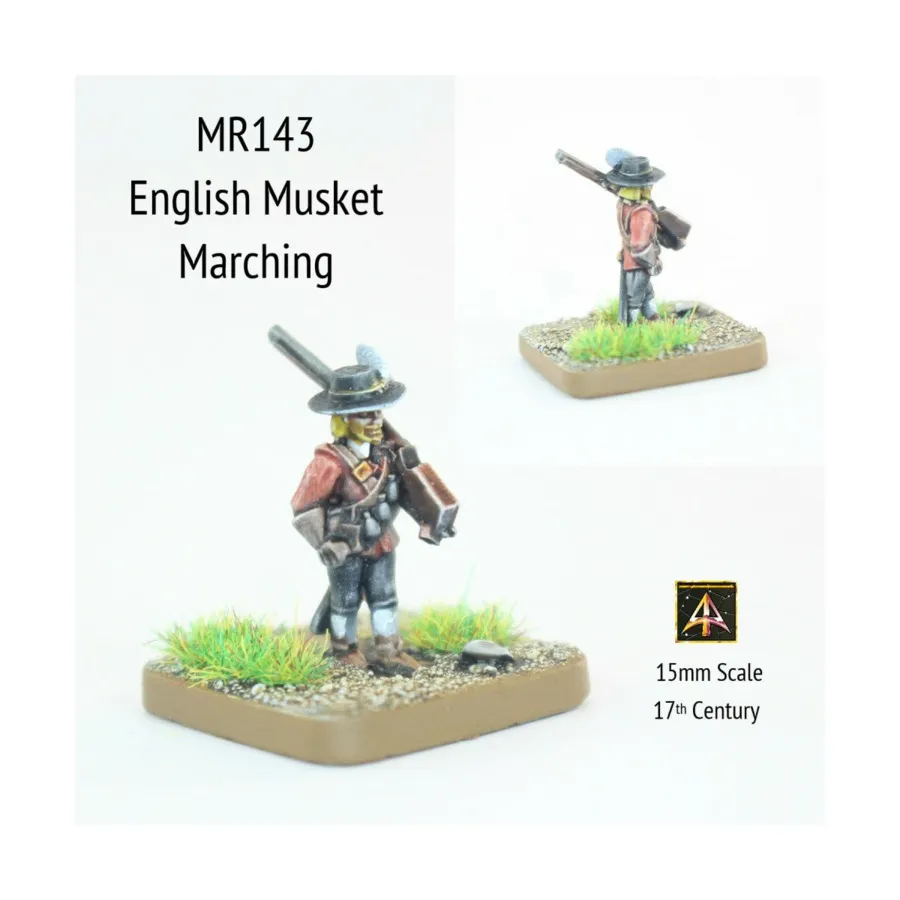 Английский мушкет, марширующий в широкой шляпе, Altuos Historical Miniatures - The 17th Century (15mm)
Английский мушкет, марширующий в широкой шляпе, Altuos Historical Miniatures - The 17th Century (15mm)