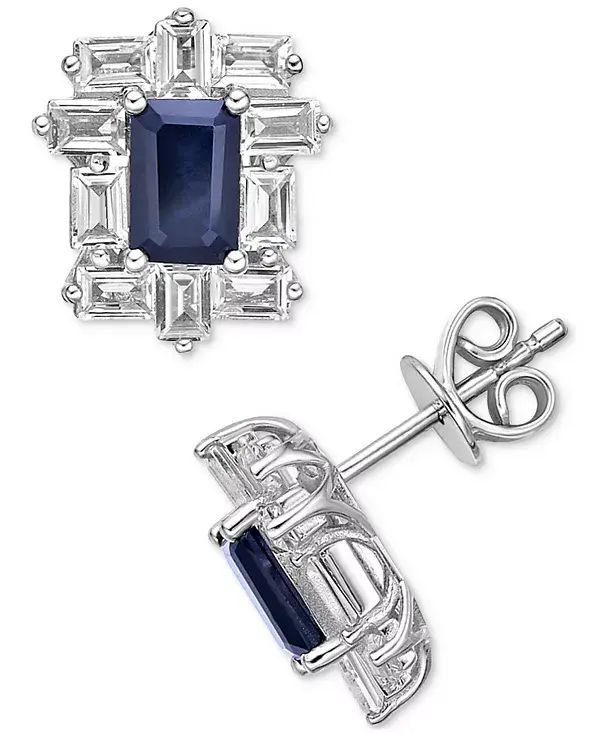 Серьги-Гвоздики багетной огранки «гало» с изумрудами (1 карат) и белыми топазами (2 карата) из стерлингового серебра с позолотой 14 карат (также с рубинами и сапфирами) Macy'S, sapphire
Серьги-Гвоздики багетной огранки «гало» с изумрудами (1 карат) и белыми топазами (2 карата) из стерлингового серебра с позолотой 14 карат (также с рубинами и сапфирами) Macy'S, sapphire