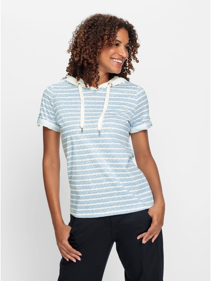 Рубашка с капюшоном в полоску цвета ледяного сине-бежевого WITT WEIDEN
Рубашка с капюшоном в полоску цвета ледяного сине-бежевого WITT WEIDEN