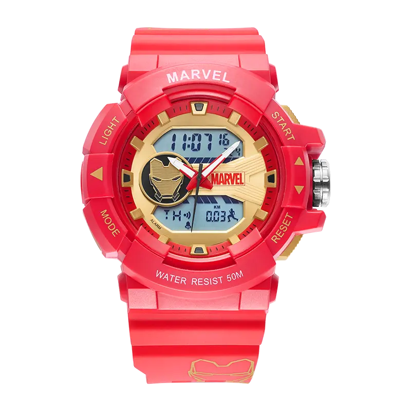 MARVEL Часы Electronic Movement TPU Strap Watch Men's Watch Gold Dial MV 81105R 
MARVEL Часы Electronic Movement TPU Strap Watch Men's Watch Gold Dial MV 81105R