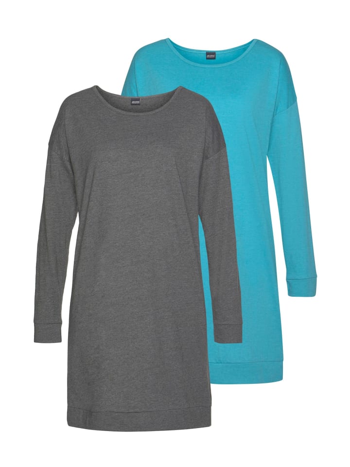 Ночная рубашка бирюзового и серого цветов ARIZONA
Ночная рубашка бирюзового и серого цветов ARIZONA