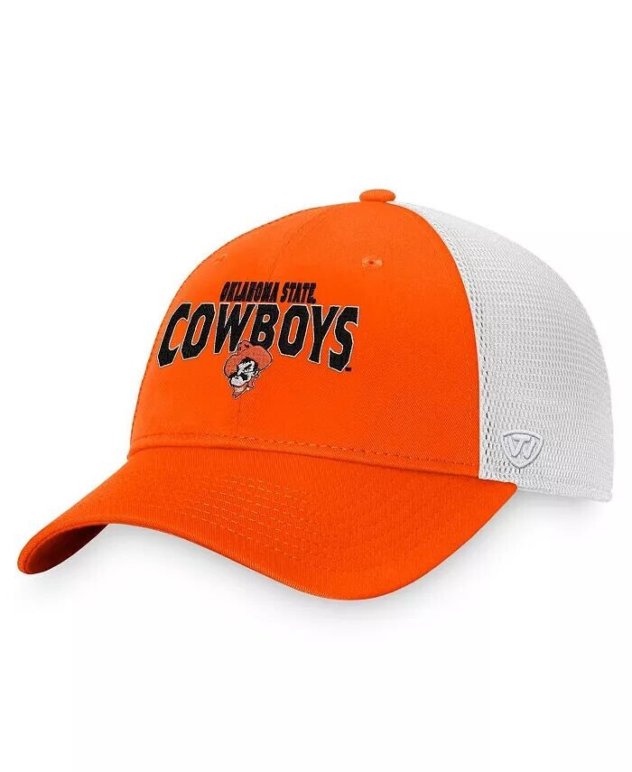 Мужская оранжево-белая кепка Oklahoma State Cowboys Breakout Trucker Snapback Top Of The World
Мужская оранжево-белая кепка Oklahoma State Cowboys Breakout Trucker Snapback Top Of The World