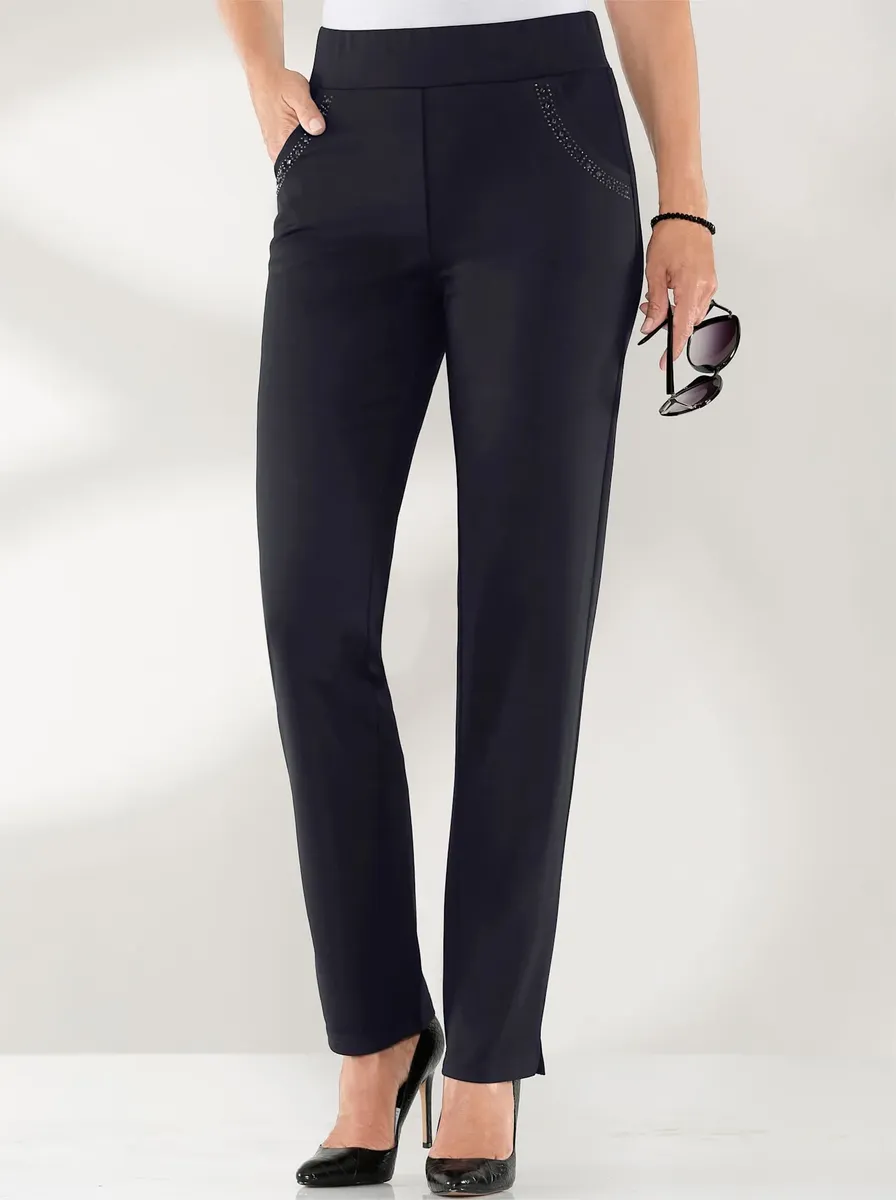 Женские брюки из джерси Lady, черный 
Женские брюки из джерси Lady, черный
