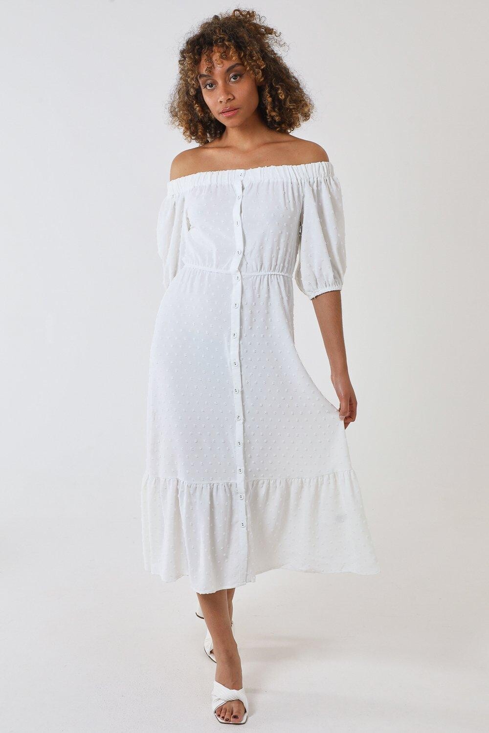 Платье макси с открытыми пуговицами и завязками на пуговицах Blue Vanilla, белый
Платье макси с открытыми пуговицами и завязками на пуговицах Blue Vanilla, белый