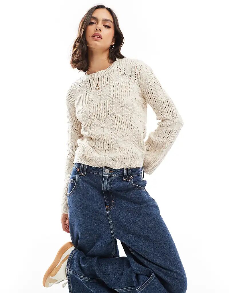 Джемпер с рукавами-ангелочками в цвете экрю ASOS DESIGN
Джемпер с рукавами-ангелочками в цвете экрю ASOS DESIGN