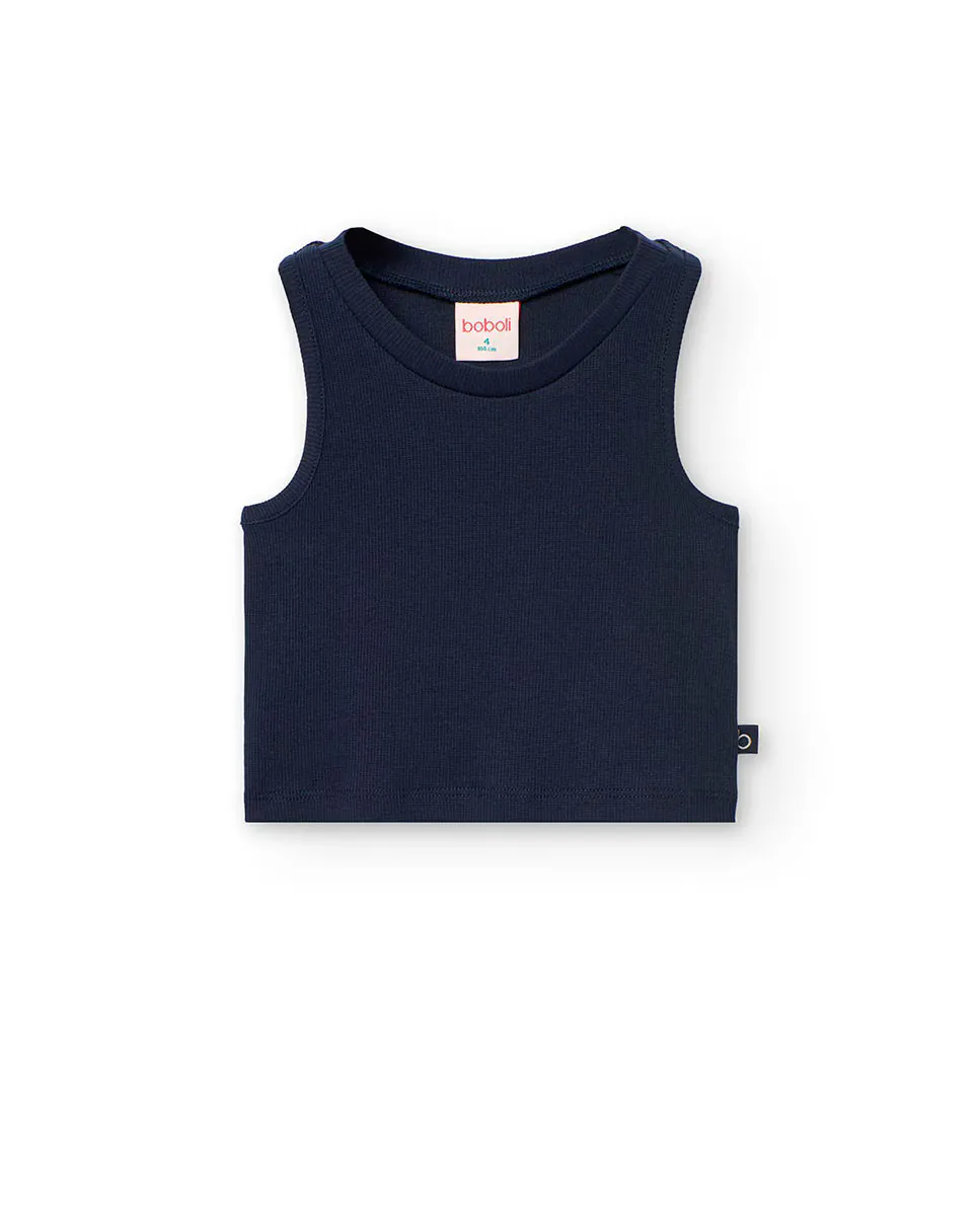 Топ для девочек без рукавов с круглым вырезом Boboli, тёмно-синий
Топ для девочек без рукавов с круглым вырезом Boboli, тёмно-синий