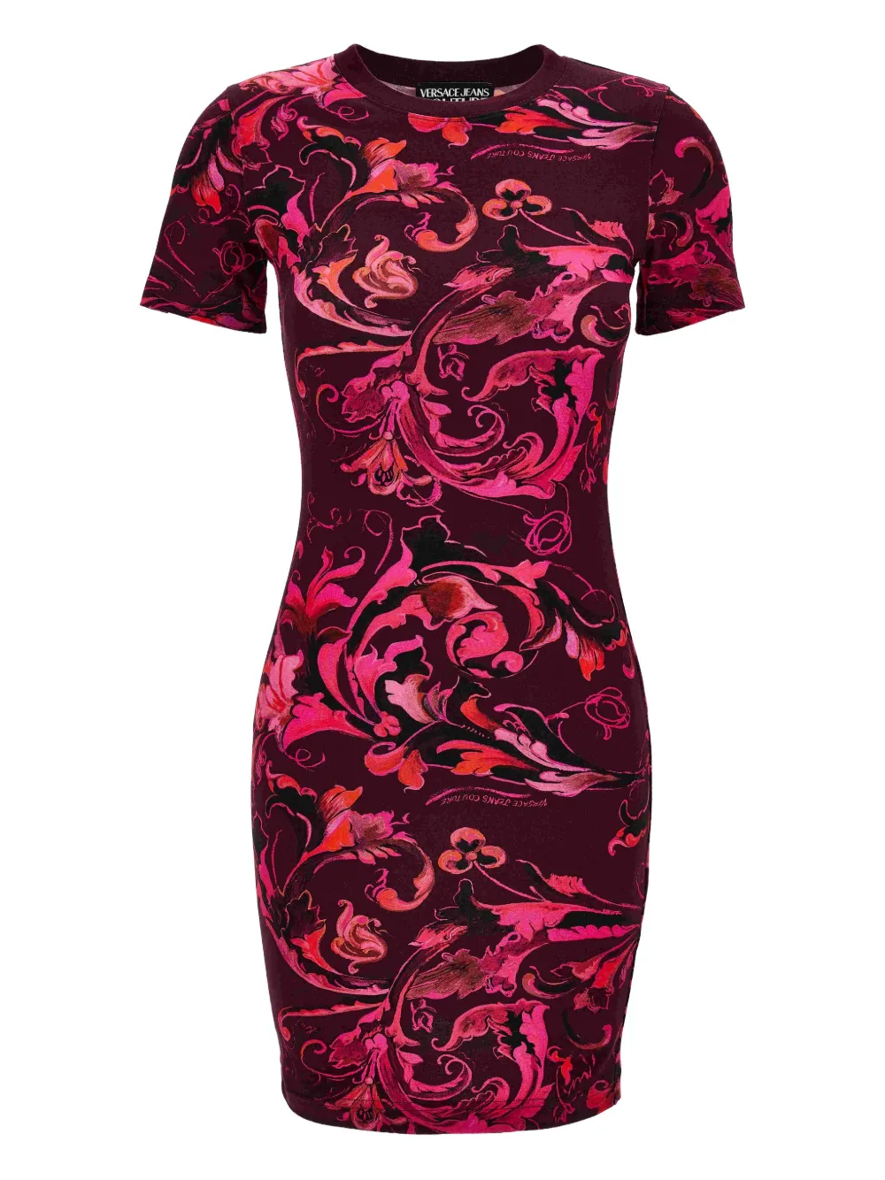 Платье мини с короткими рукавами и цветочным принтом Versace Jeans Couture, розовый
Платье мини с короткими рукавами и цветочным принтом Versace Jeans Couture, розовый