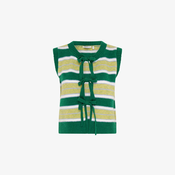Жилет Omnes Jacob с запахом на завязках, зеленый / желтый
Жилет Omnes Jacob с запахом на завязках, зеленый / желтый