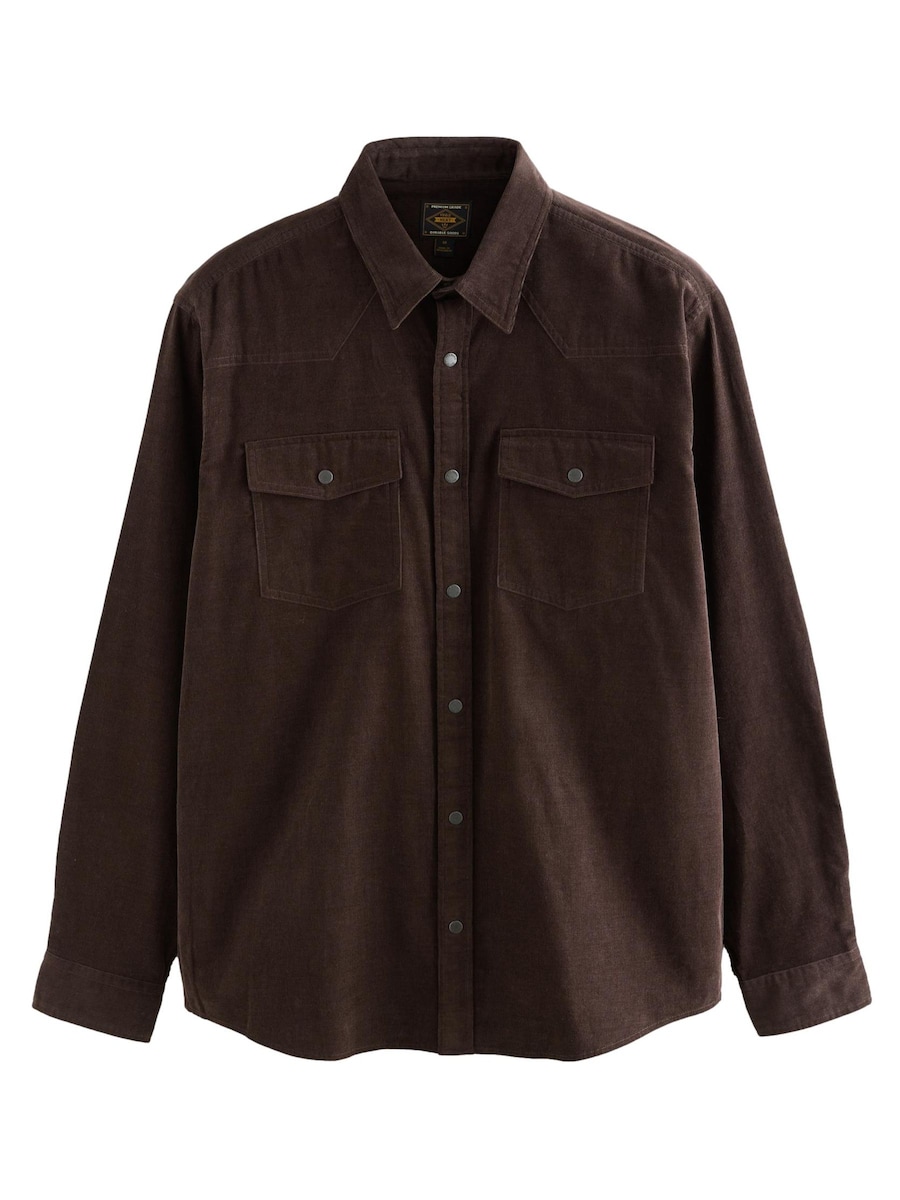 Рубашка на пуговицах классического кроя Next, шоколадный
Рубашка на пуговицах классического кроя Next, шоколадный