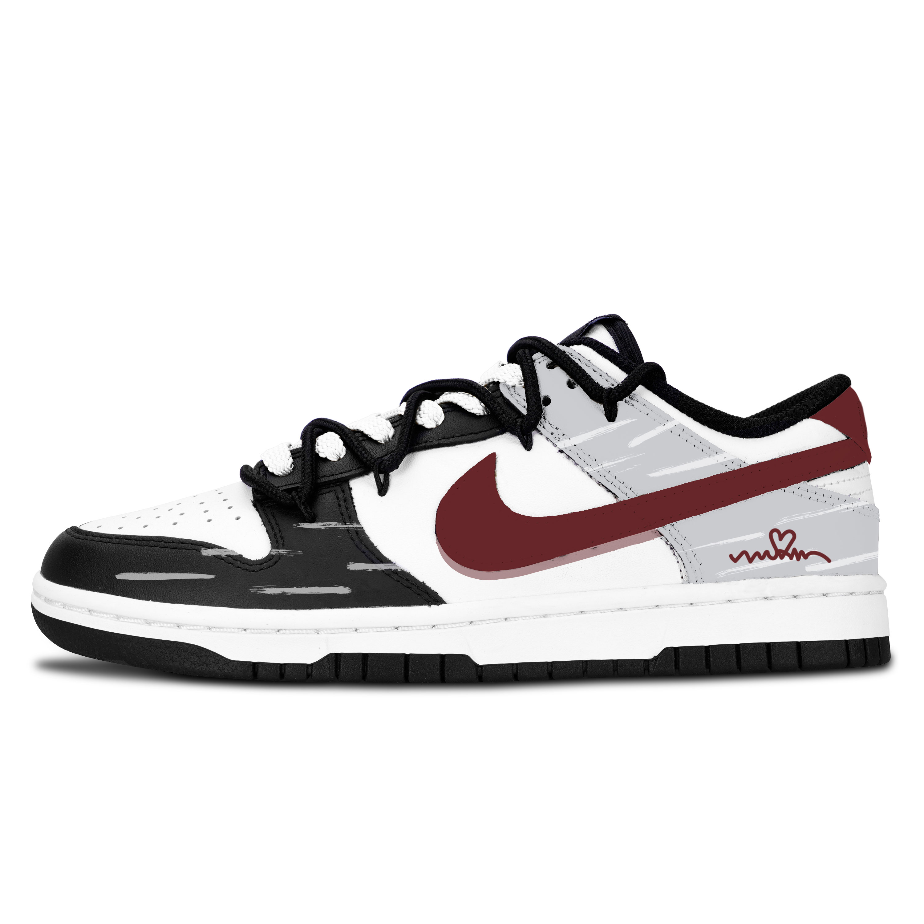 Nike Dunk Black White, Crimson Gray Heart Leather Slip Resistant Abrasion Resistant Low top Skateboard Shoes Unisex красные
Nike Dunk Black White, Crimson Gray Heart Leather Slip Resistant Abrasion Resistant Low top Skateboard Shoes Unisex красные
