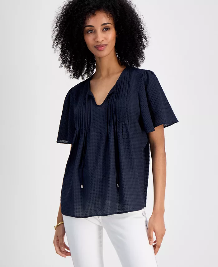 Женская блузка в клетку с защипами Tommy Hilfiger, синий
Женская блузка в клетку с защипами Tommy Hilfiger, синий