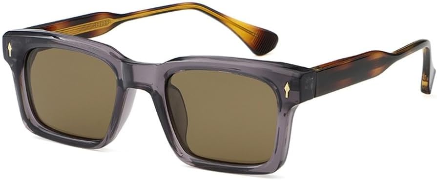 Солнцезащитные очки в стиле ретро с поляризацией для мужчин, квадратные солнцезащитные очки из ацетата для женщин, солнцезащитные очки UV400, зеленые, унисекс WNCKSQ, Grey With Brown
Солнцезащитные очки в стиле ретро с поляризацией для мужчин, квадратные солнцезащитные очки из ацетата для женщин, солнцезащитные очки UV400, зеленые, унисекс WNCKSQ, Grey With Brown