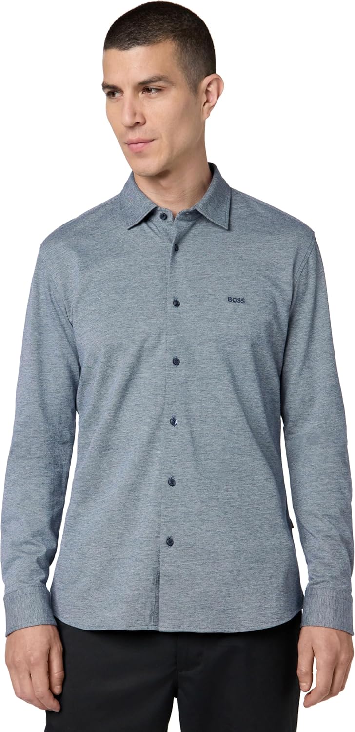 BOSS Мужская рубашка на пуговицах, Blueberry Blue
BOSS Мужская рубашка на пуговицах, Blueberry Blue
