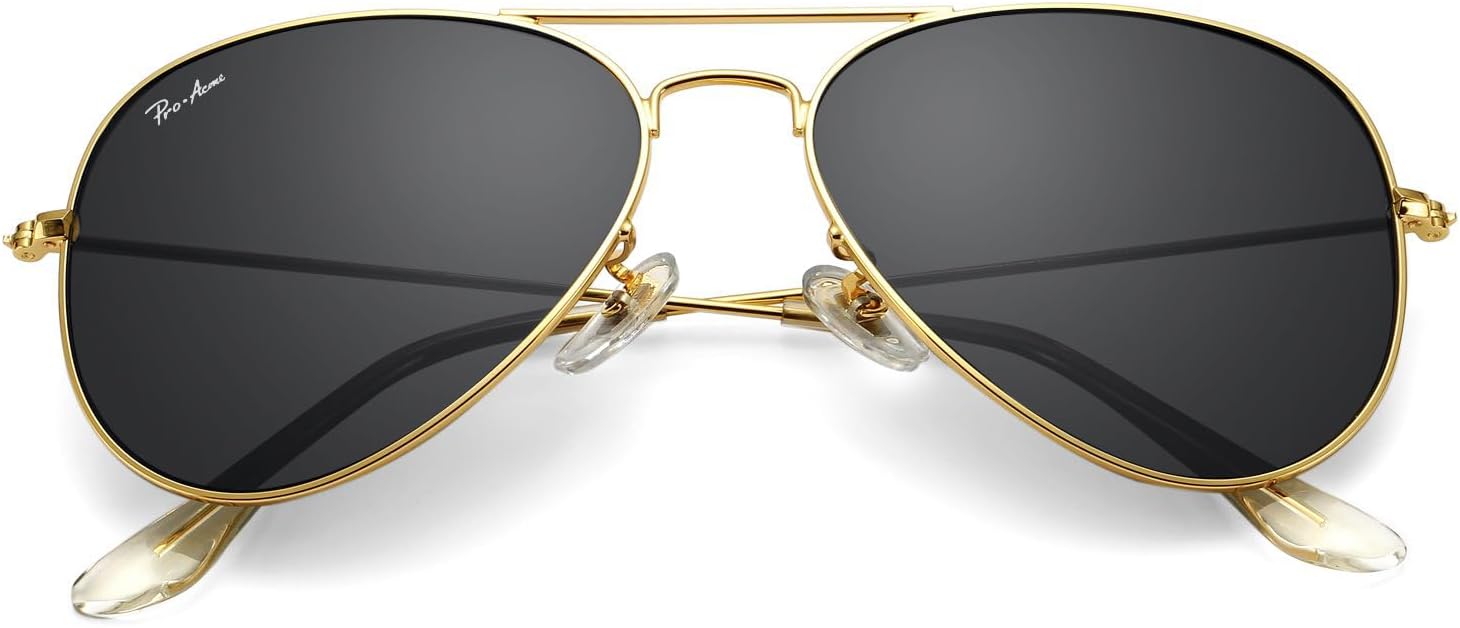 Солнцезащитные очки Pro Acme Classic Aviator для женщин и мужчин, линзы из стекла, металлическая оправа, защита от УФ-излучения UV400, очки для водителя, A3 Grey/Glass/Non Polarized
Солнцезащитные очки Pro Acme Classic Aviator для женщин и мужчин, линзы из стекла, металлическая оправа, защита от УФ-излучения UV400, очки для водителя, A3 Grey/Glass/Non Polarized