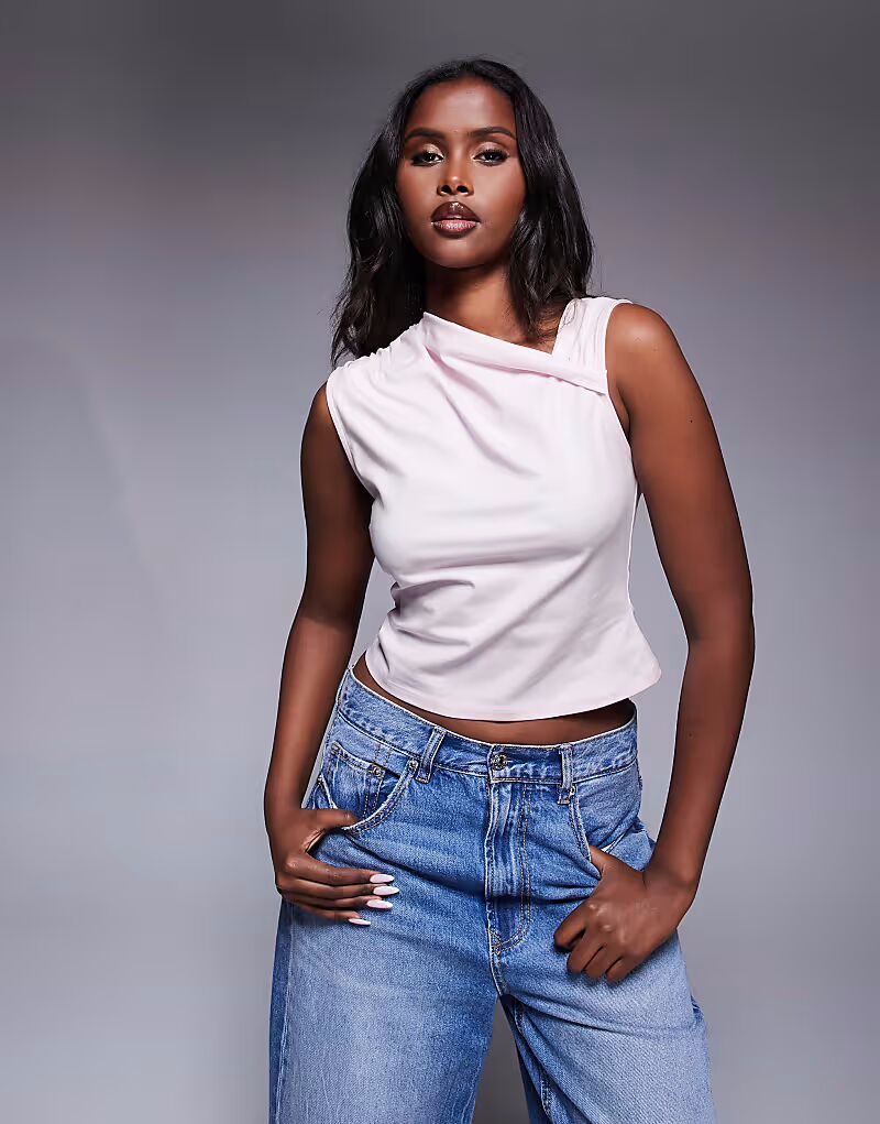 Приталенный топ с воротником-стойкой ASOS DESIGN пастельно-розового цвета
Приталенный топ с воротником-стойкой ASOS DESIGN пастельно-розового цвета