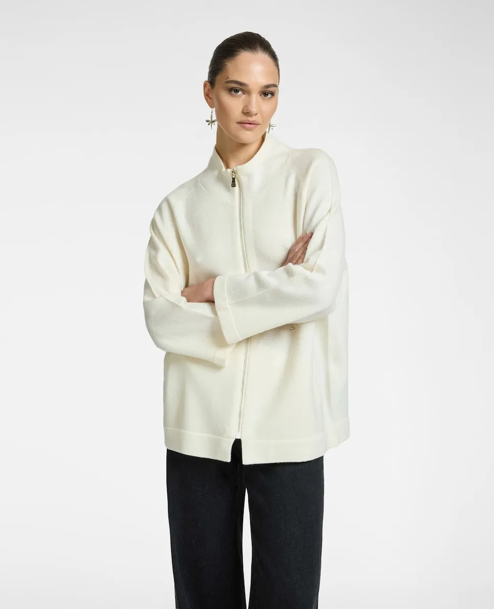 Женский шерстяной кардиган на молнии Elena Miró, белый
Женский шерстяной кардиган на молнии Elena Miró, белый