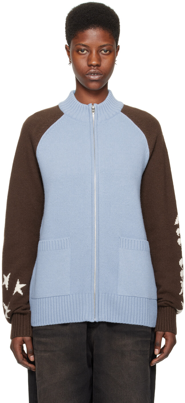 Сине-коричневая куртка на молнии We11Done
Сине-коричневая куртка на молнии We11Done