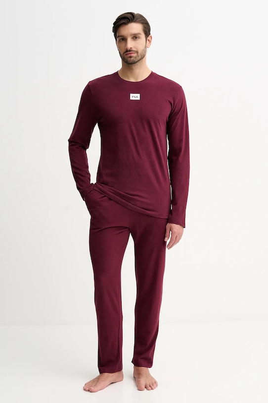 Хлопковая пижама Fila, бордовый
Хлопковая пижама Fila, бордовый