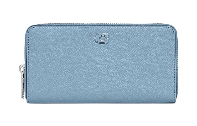 Кожаный клатч с принтом и канвой в форме трубы COACH для женщин, светло-голубой
Кожаный клатч с принтом и канвой в форме трубы COACH для женщин, светло-голубой