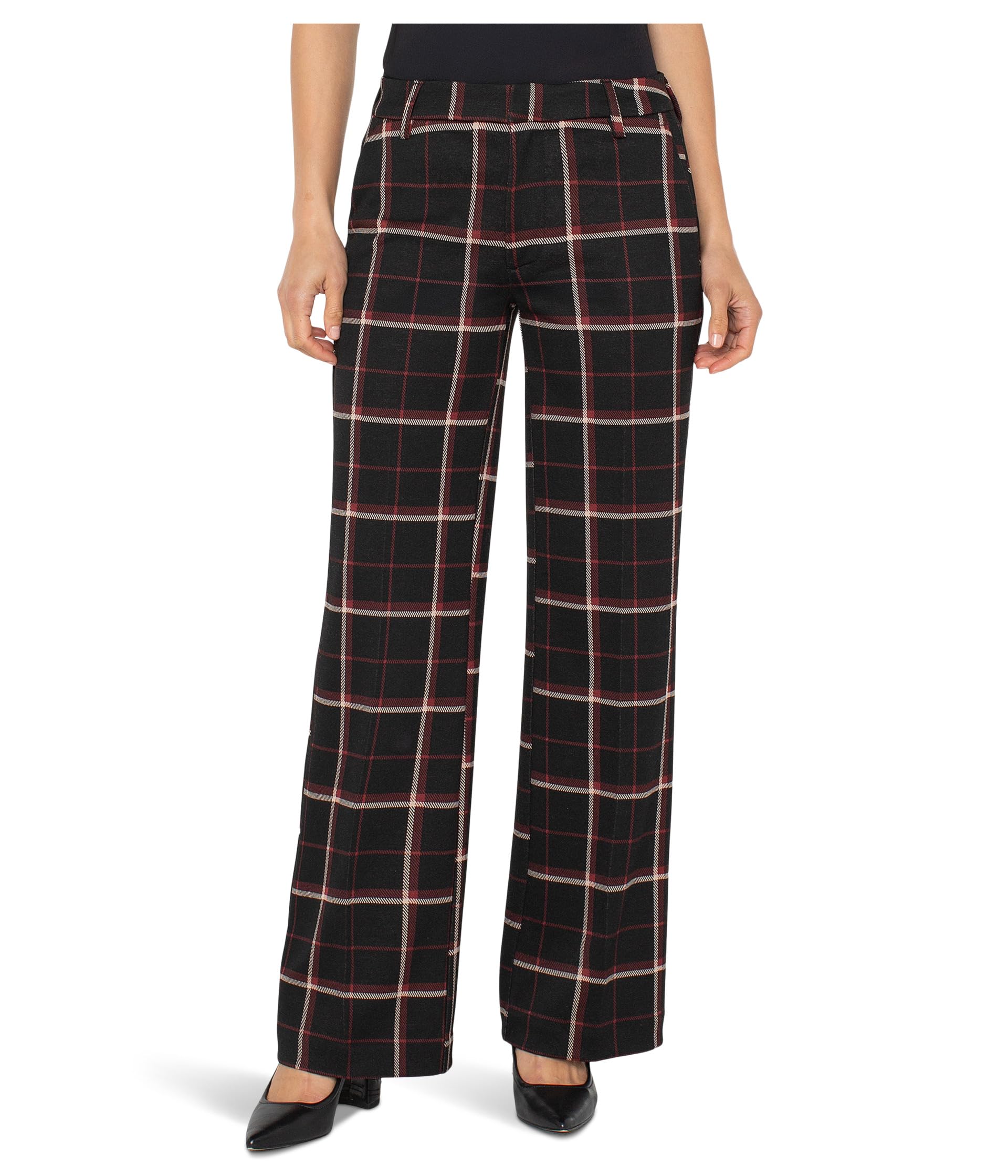 Брюки Liverpool Los Angeles Kelsey Mid-rise Wide Leg Trouser 31" Inseam, цвет Black/Red Tattersall Plaid
Брюки Liverpool Los Angeles Kelsey Mid-rise Wide Leg Trouser 31" Inseam, цвет Black/Red Tattersall Plaid
