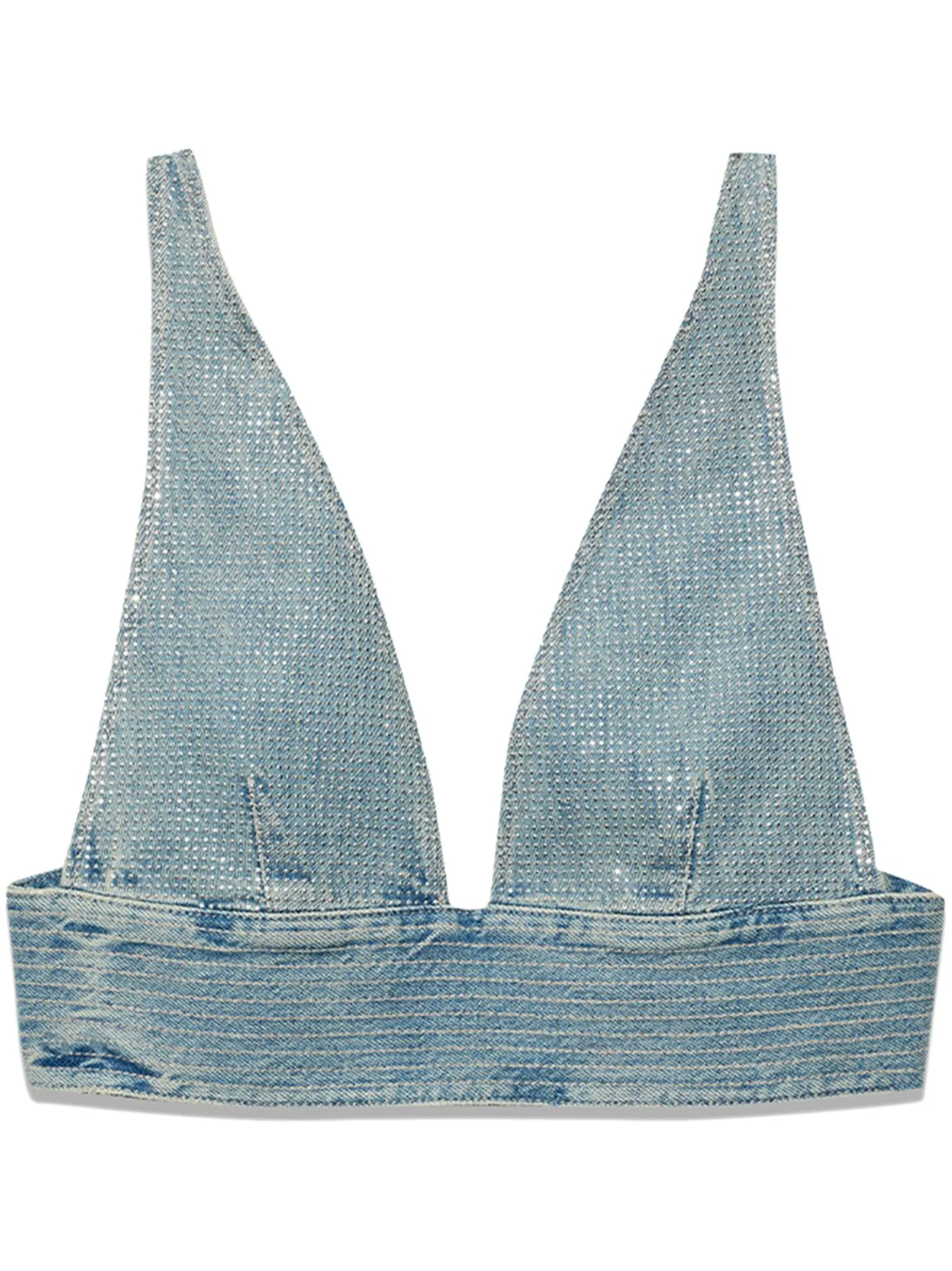 Укороченный джинсовый топ со стразами Purple Brand, синий
Укороченный джинсовый топ со стразами Purple Brand, синий