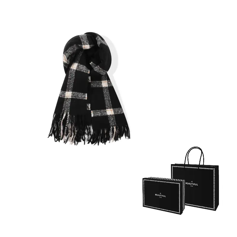 Вязаный шарф унисекс J W, черный
Вязаный шарф унисекс J W, черный